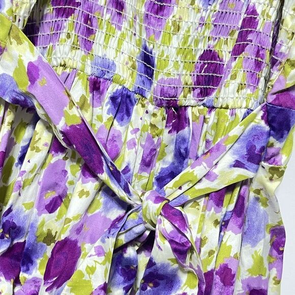 Floral Bubble Dress Junior’s Size 1 spaghetti strap - Picture 7 of 17